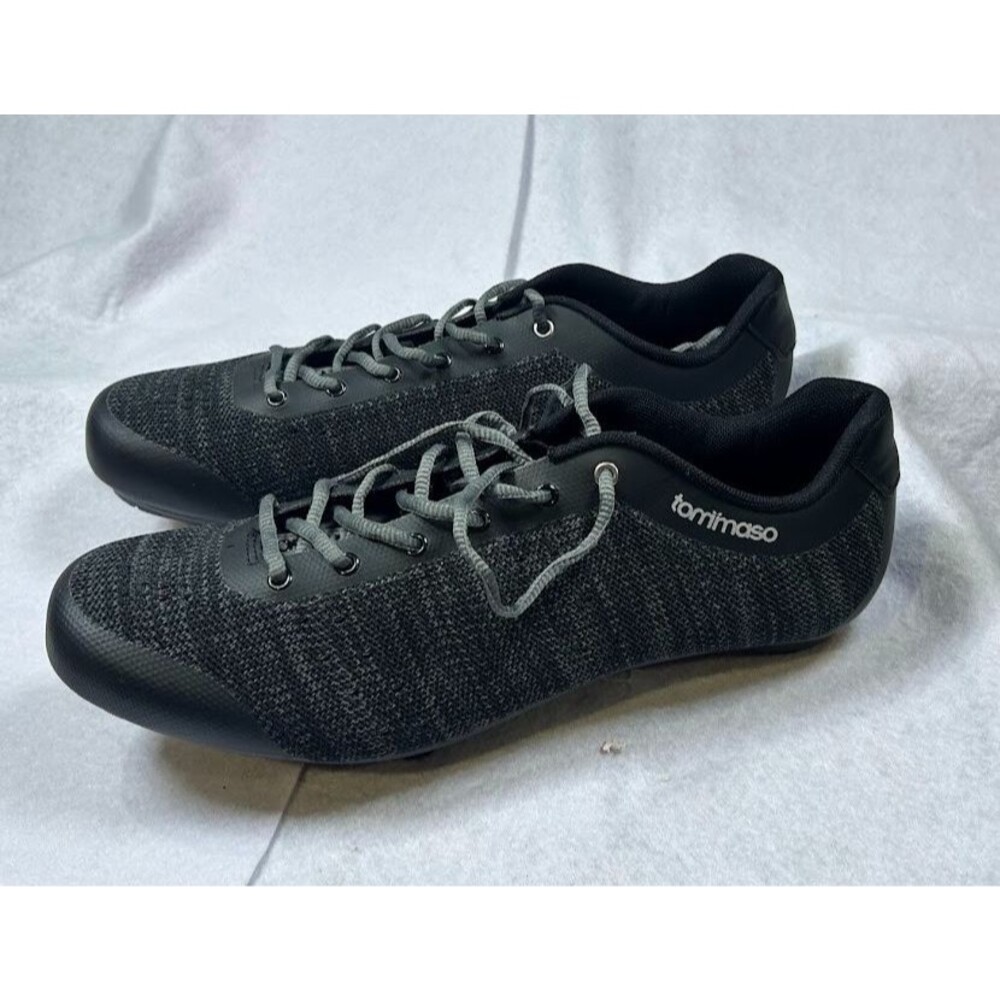 Tommaso Strada Aria Black Knit Indoor Cycling Shoes Men's Size US 11 EU 45 Cleat